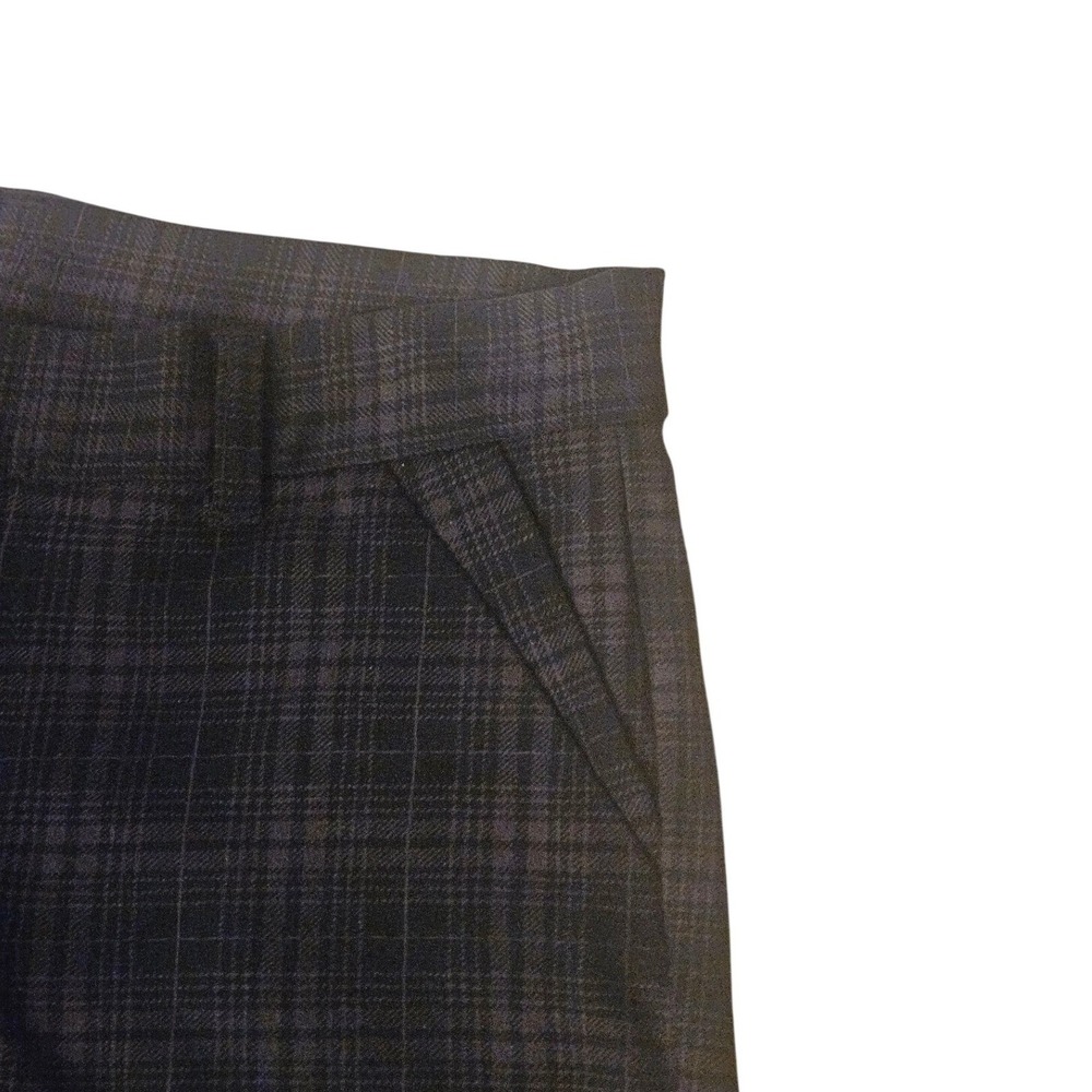 KUT from the Kloth Diana Plaid Skinny Pants Purple Black Checkered Trousers 10 - Picture 3 of 7